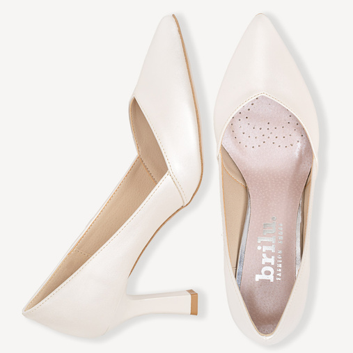 Ślubne perłowe klasyczne szpilki Lorenne ivory