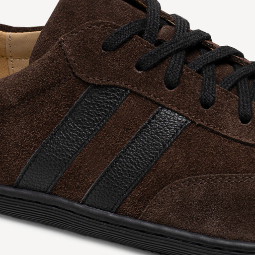 Zamszowe damskie sneakersy barefoot Mocca czekoladowe