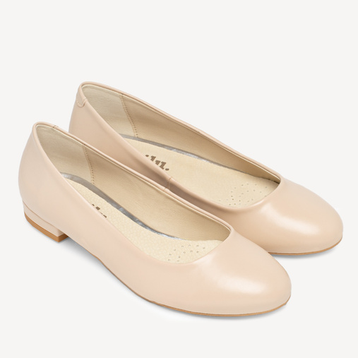 Klasyczne płaskie balerinki Irina beżowe