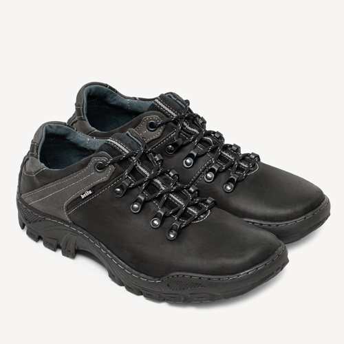 Skórzane buty trekkingowe Pablo czarne