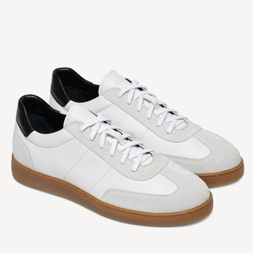 Skórzane sneakersy męskie Callen białe