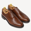 Skórzane wizytowe półbuty męskie oksfordy Barron brązowe