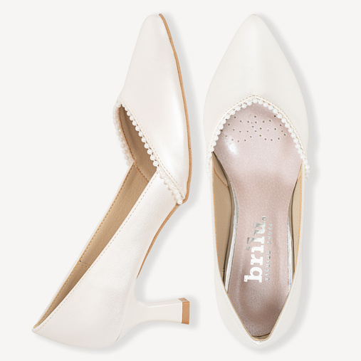 Ślubne ozdobne szpilki z perełkami Peony ivory