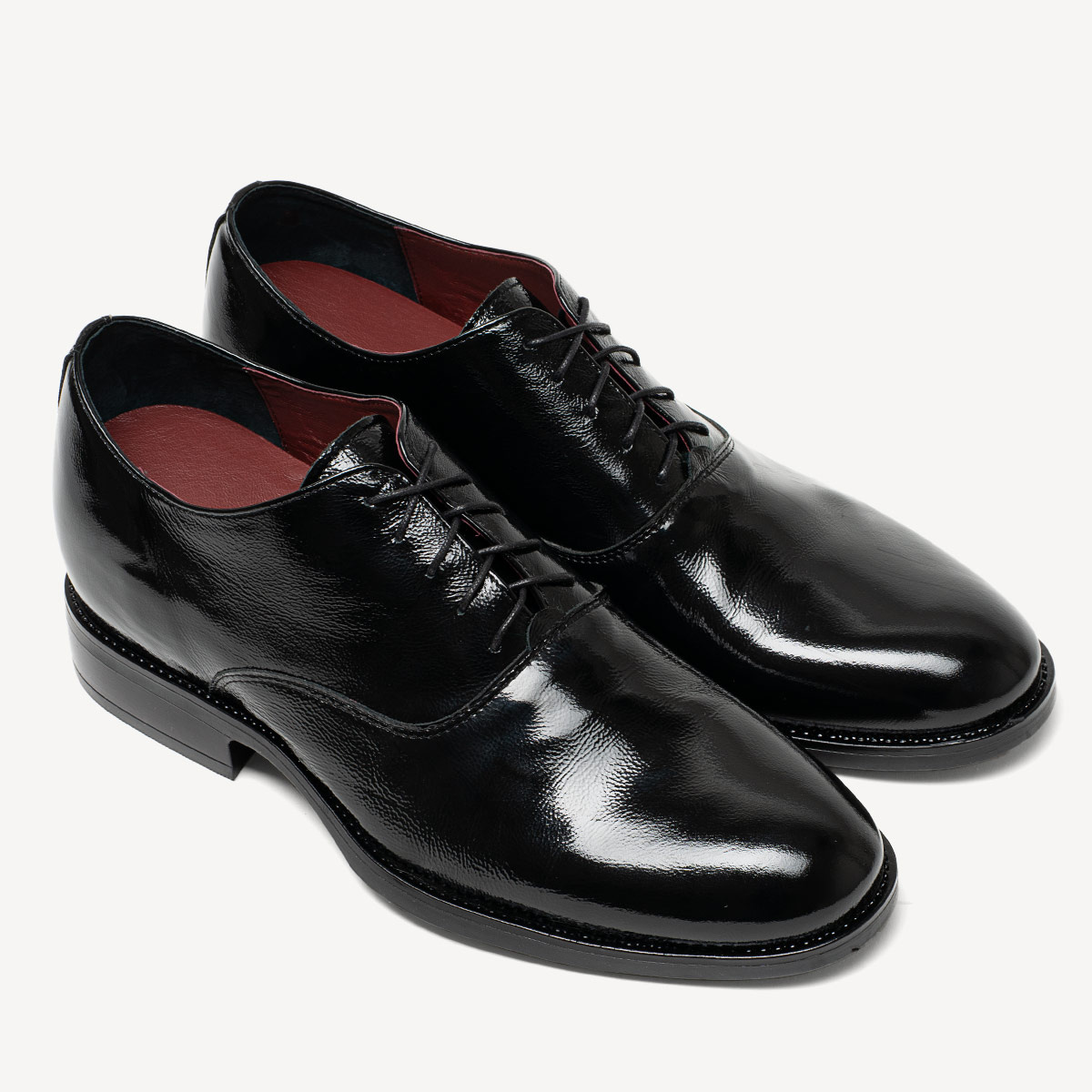 Męskie podwyższające buty wizytowe oxfordy William czarne