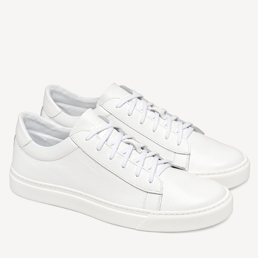 Skórzane sneakersy męskie Zack białe