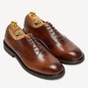 Skórzane wizytowe półbuty męskie oksfordy Oscar jasny brąz