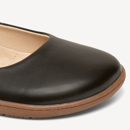 Skórzane minimalistyczne baleriny barefoot Katie czarne