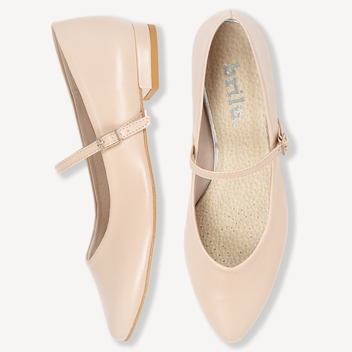 Balerinki z paskiem Joanne beżowe