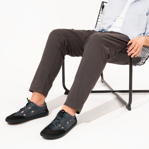 Męskie sandały trekkingowe barefoot Justin granatowe