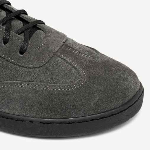 Skórzane minimalistyczne sneakersy barefoot Davos szare