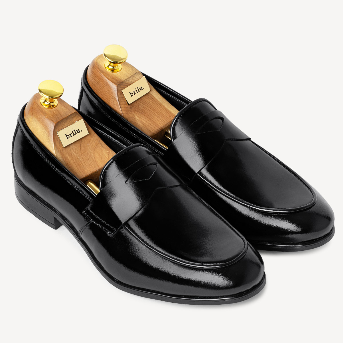 Skórzane loafersy męskie Matheo czarne