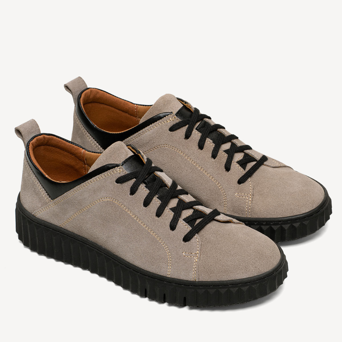 Skórzane sneakersy damskie Taylor beżowe