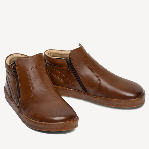 Skórzane trzewiki męskie barefoot Anders brązowe