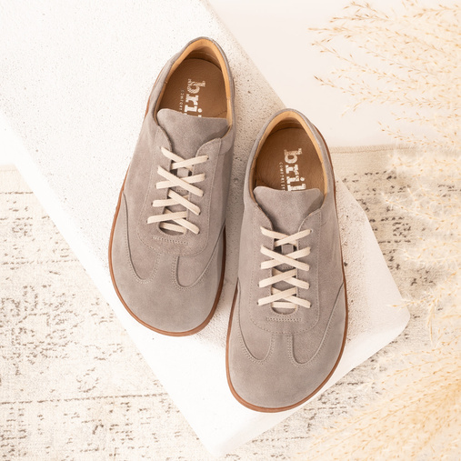 Zamszowe damskie sneakersy barefoot Everest szare