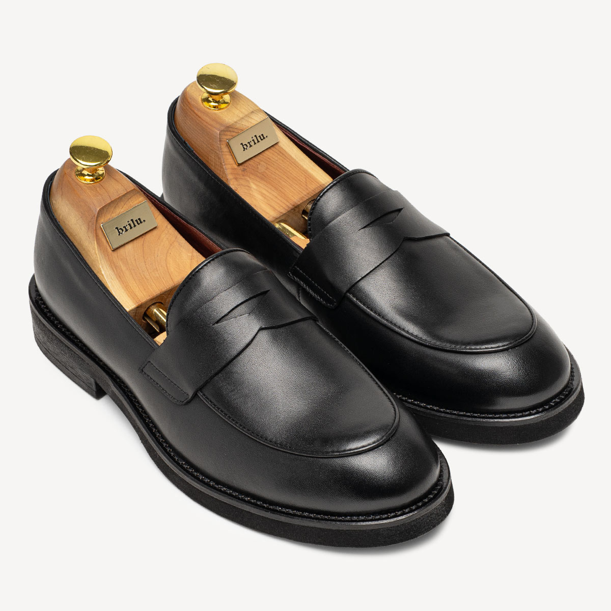 Męskie loafersy ze skóry naturalnej Alvin czarne