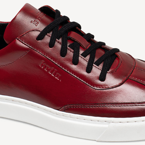 Skórzane sneakersy męskie Maxwell czerwone