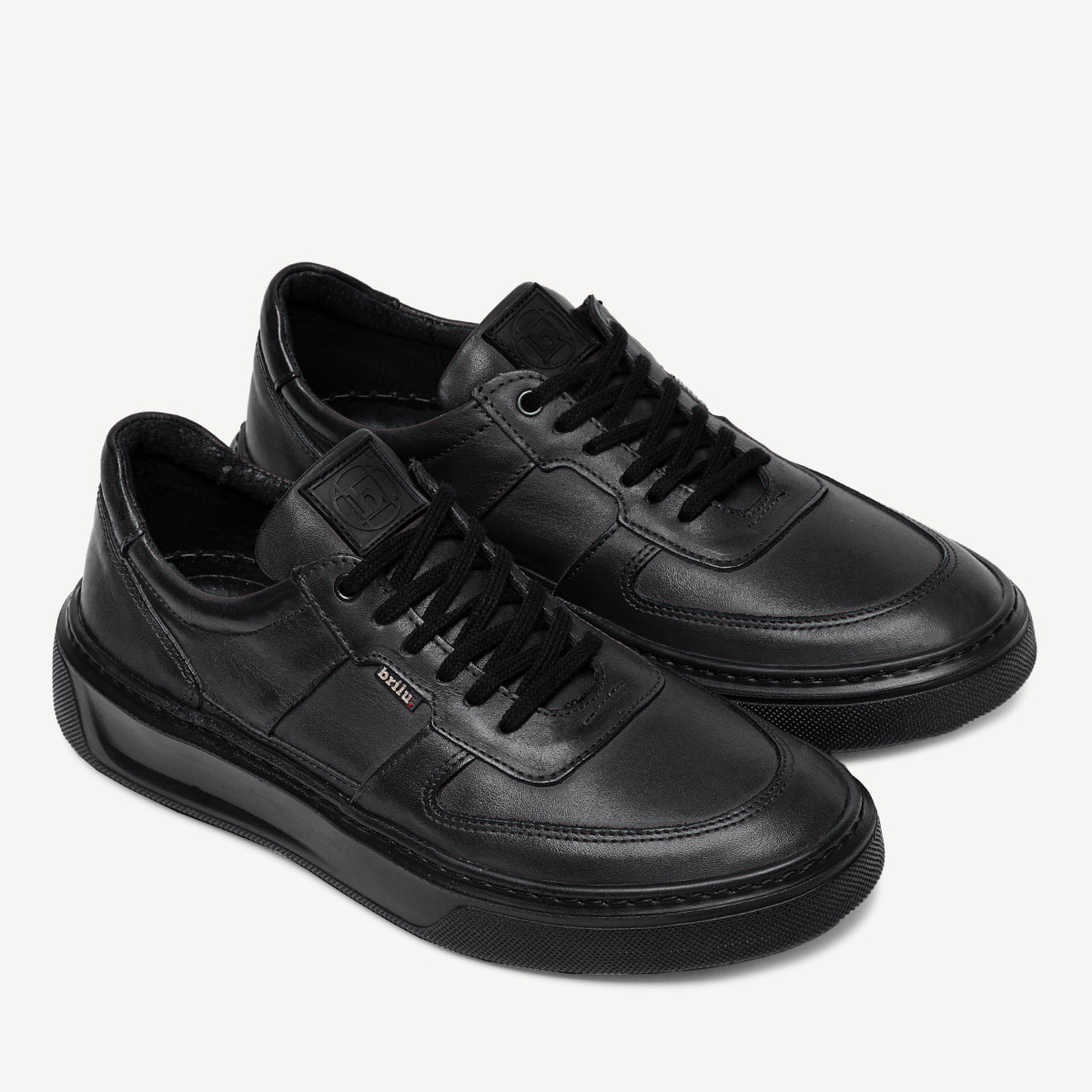 Skórzane sneakersy męskie Chandler czarne