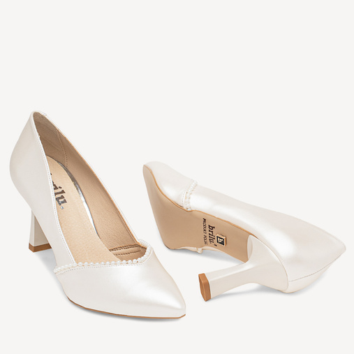 Ślubne ozdobne szpilki z perełkami Keitleen ivory