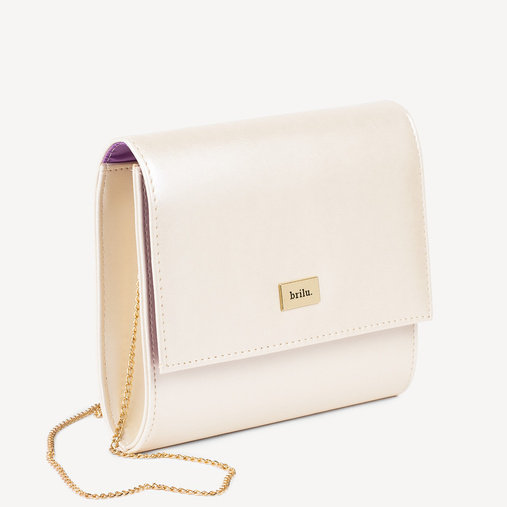 Perłowa torebka wizytowa Lindsey ivory