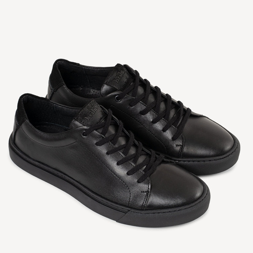 Skórzane sneakersy męskie Dean czarne