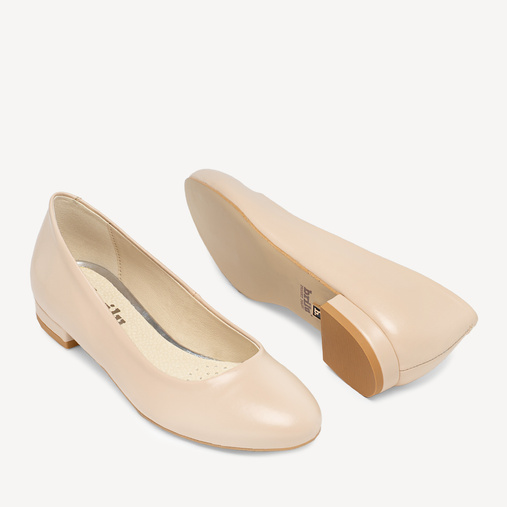 Klasyczne płaskie balerinki Irina beżowe