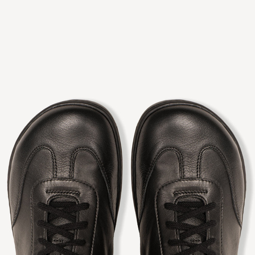 Skórzane damskie sneakersy barefoot Unity czarne