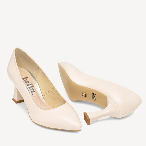 Ślubne klasyczne szpilki Camilia cieliste ecru