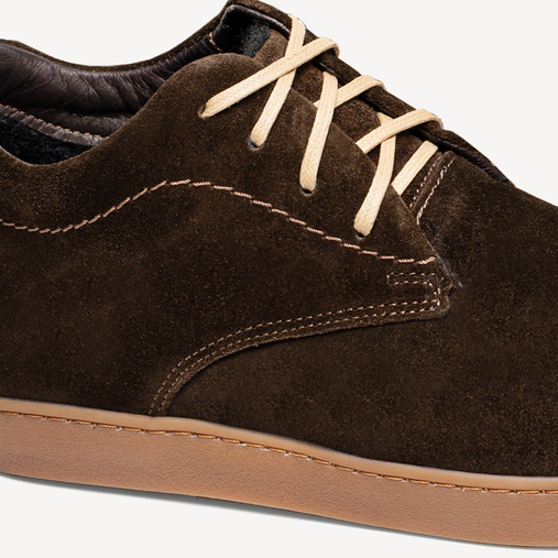 Skórzane zimowe trzewiki barefoot Harley brązowe