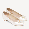 Ślubne perłowe balerinki z ozdobą z perełek Gracie ivory