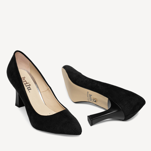 Klasyczne zamszowe szpilki Damaris czarne