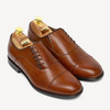 Skórzane wizytowe półbuty męskie oksfordy Blake brązowe