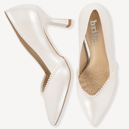 Ślubne ozdobne szpilki z perełkami Keitleen ivory