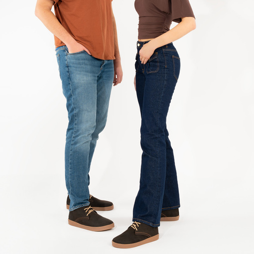 Skórzane zimowe trzewiki barefoot Sean ciemny brąz