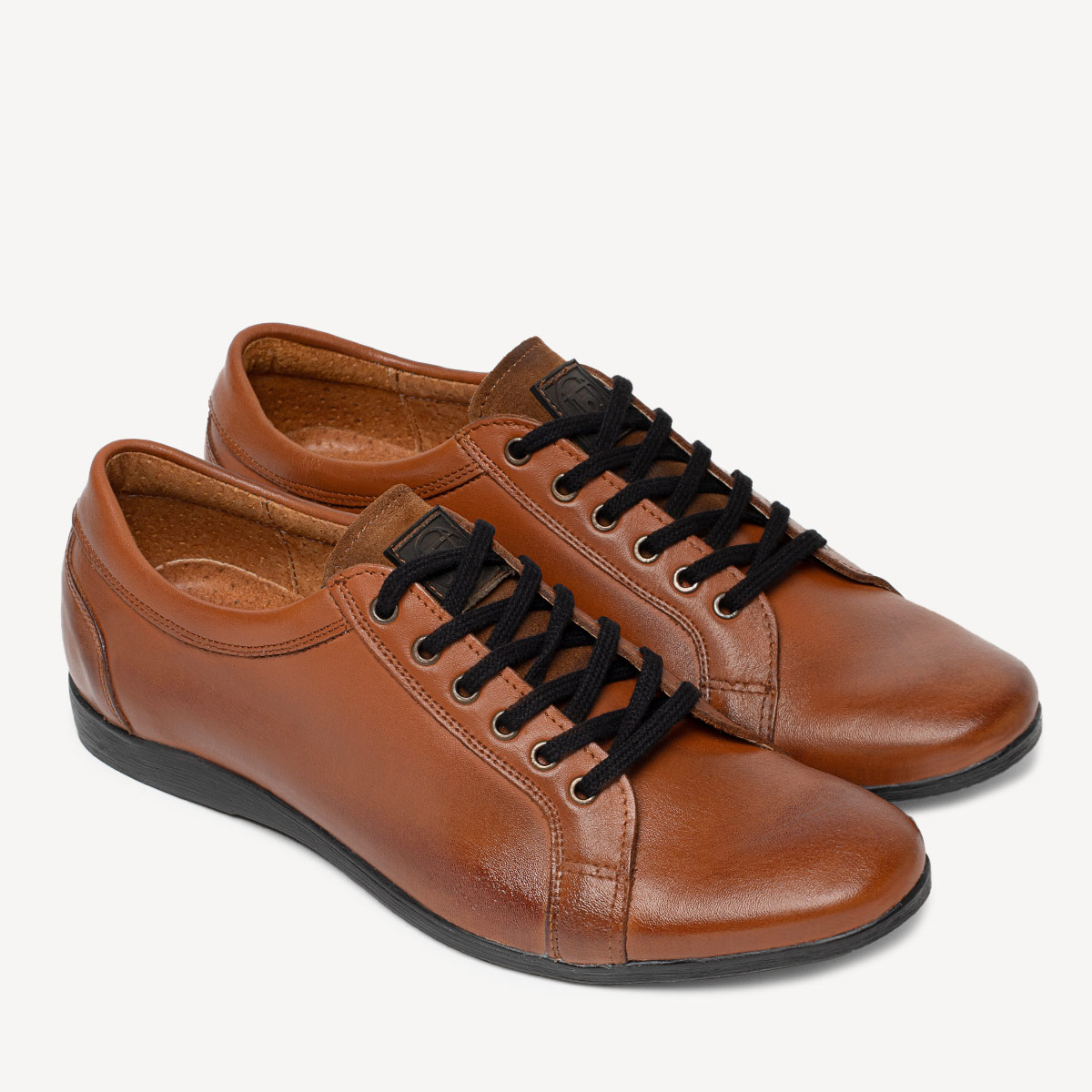Casualowe skórzane buty męskie Anthony brązowe