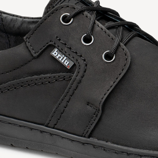 Skórzane buty męskie barefoot Luca czarne
