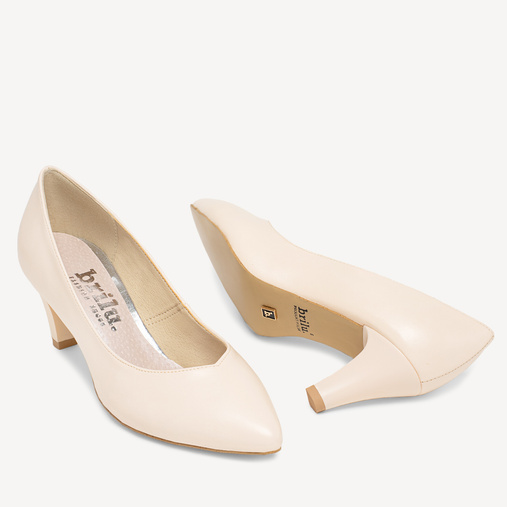 Ślubne klasyczne szpilki Carla ecru