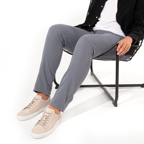Skórzane sneakersy męskie Zack beżowe
