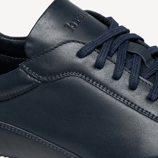 Skórzane sneakersy męskie Davis granatowe