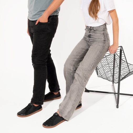 Skórzane buty minimalistyczne barefoot Brooklyn czarne
