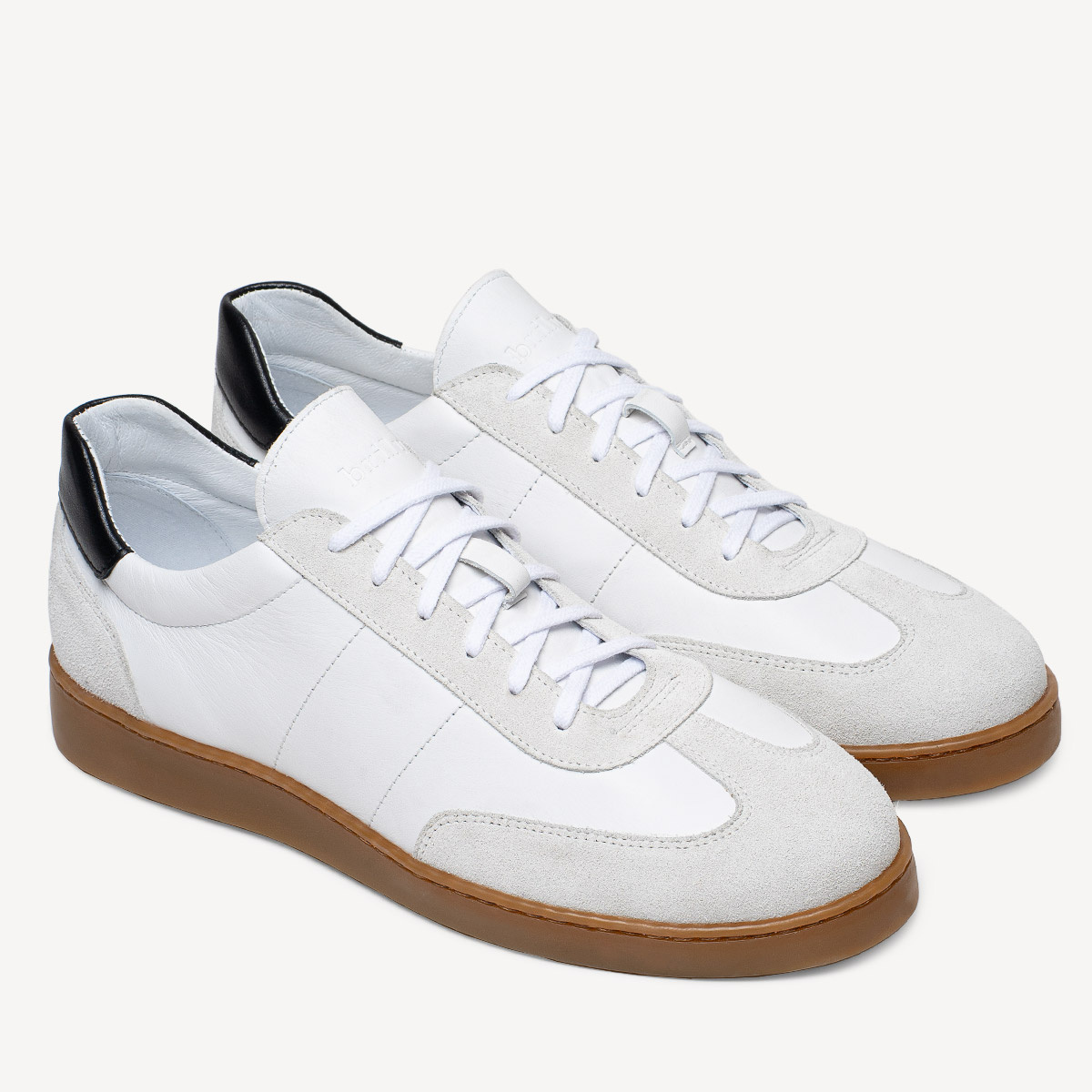 Skórzane sneakersy męskie Everett białe