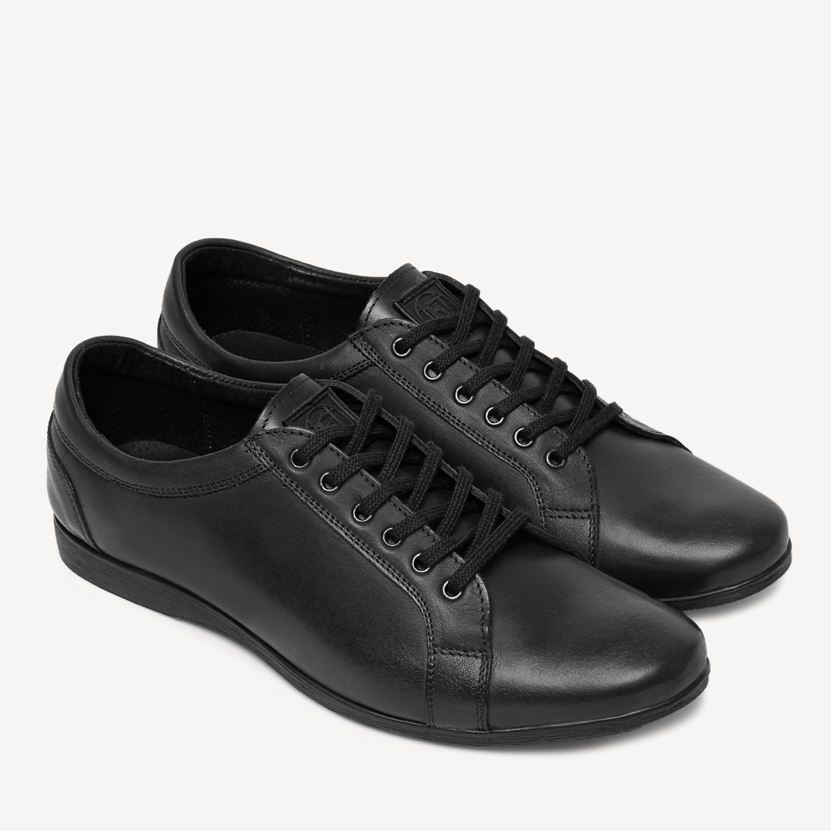 Casualowe skórzane buty męskie Anthony czarne