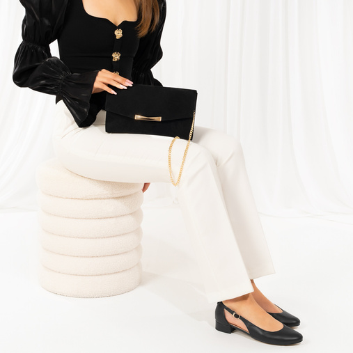 Elegancka zamszowa kopertówka Karlie czarna