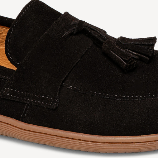 Zamszowe mokasyny damskie barefoot Maraya czarne