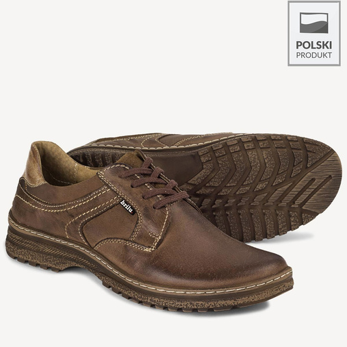 Casualowe półbuty skórzane Felipe brązowe