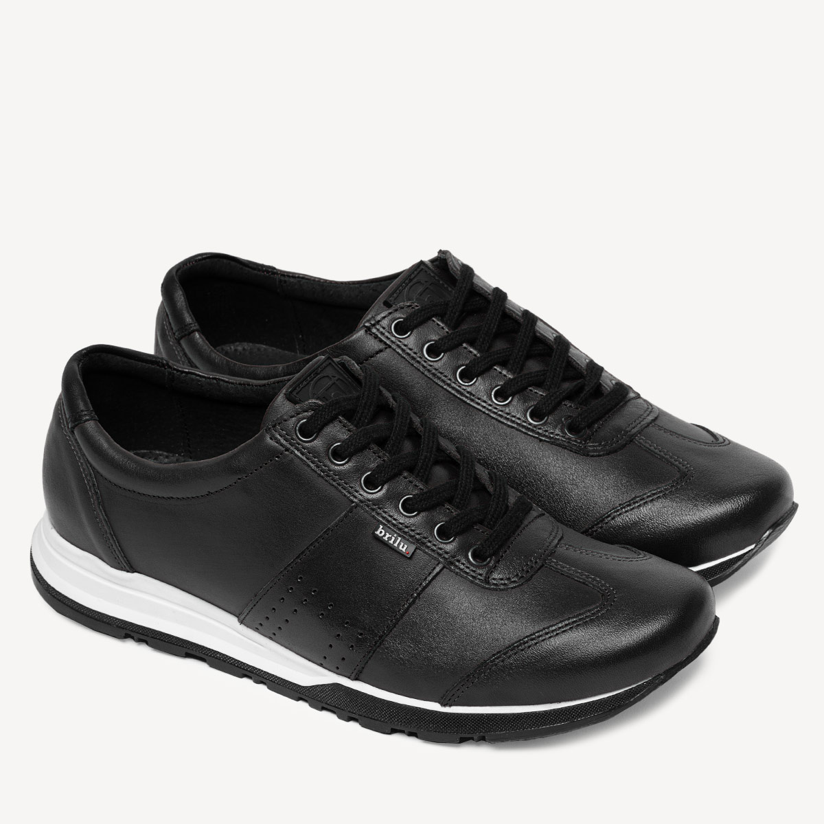 Sneakersy męskie ze skóry naturalnej Claude czarne