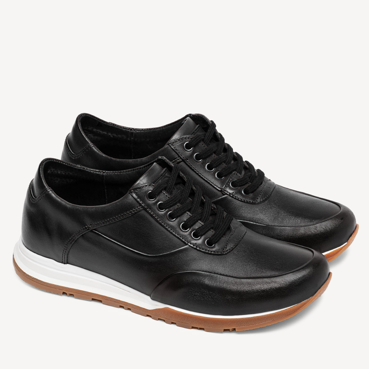 Skórzane sneakersy męskie Tommy czarne