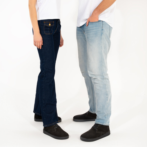 Skórzane zimowe trzewiki barefoot Sean czarne