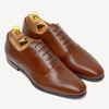 Klasyczne skórzane półbuty wizytowe oksfordy Robin brązowe