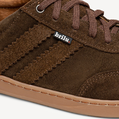 Skórzane minimalistyczne sneakersy barefoot Chelsey brązowe