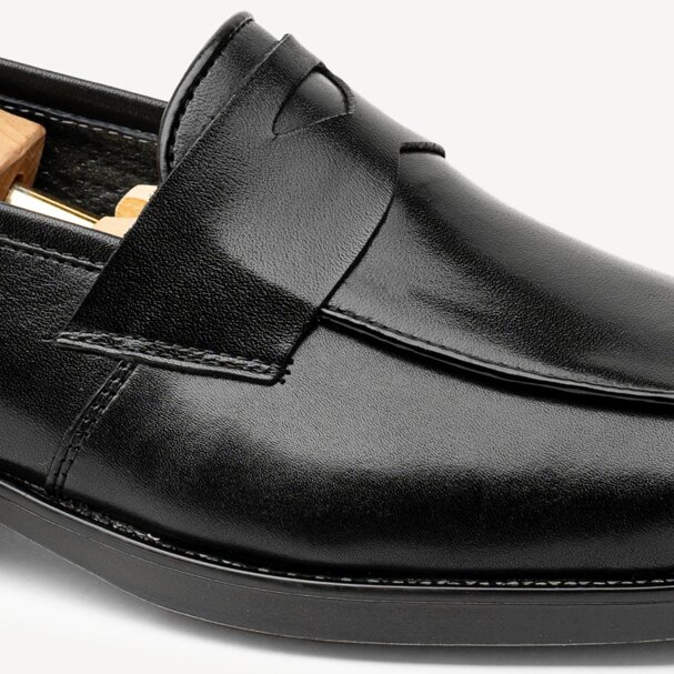 Eleganckie skórzane loafersy Darren czarne